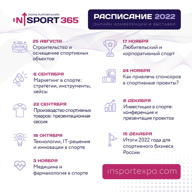 Расписание мероприятий in_Sport